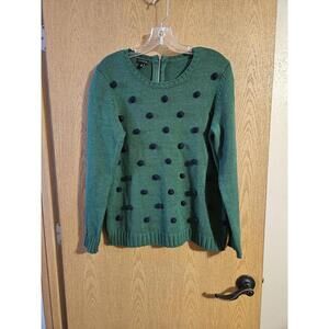 Talbots Polka Dot Pom Poms Sweater